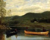 阿尔伯特 比尔施塔特 : Men in Two Canoes